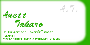 anett takaro business card